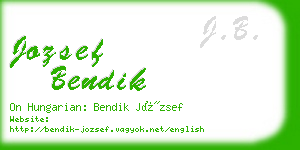 jozsef bendik business card